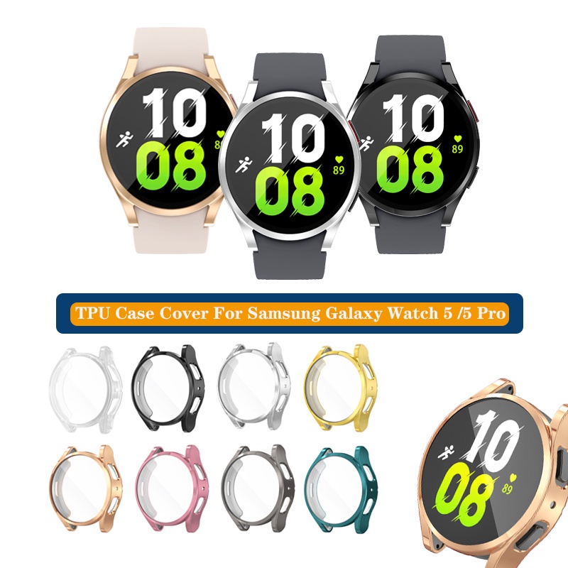 Tpu เคสชุบไฟฟ้า ป้องกัน สําหรับ Samsung Galaxy Watch 5 40 มม. 44 มม. 45 มม.