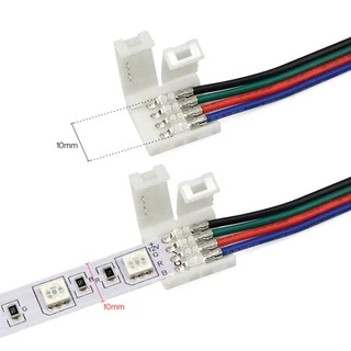 ไม่จำเป็นต้องบัดกรี ขั้วต่อLED Stripแอลอีดีสำหรับ 10มม 8มม กว้าง ชิปSMD5050/3528/2835