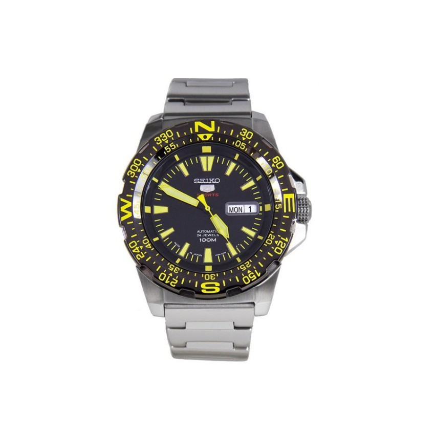 Seiko 5 Sports Automatic Japan Men's Watch รุ่น SRP545J1-Yellow/Black