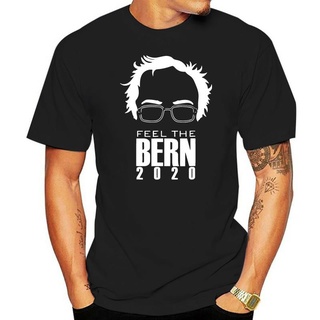 คอตต้อนคอกลมเสื้อยืดคอกลม แขนสั้น ผ้าฝ้าย พิมพ์ลาย Feel The Bern Bernie Sanders สีดํา สําหรับผู้ชาย ไซซ์ 5Xl 1S-5XL