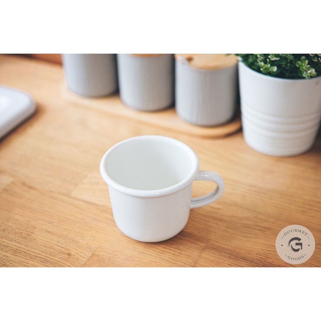 Gourmet Goods  แก้วเคลือบ  Egendom Mug สีครีม แก้วEnamel แก้วอีนาเมล