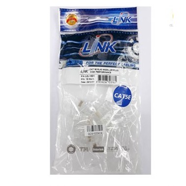 ลดราคา RJ45 CAT5 LINK (US-1001) (10/Pack) #ค้นหาเพิ่มเติม ปลั๊กแปลง กล่องใส่ฮาร์ดดิสก์ VGA Support GLINK Display Port