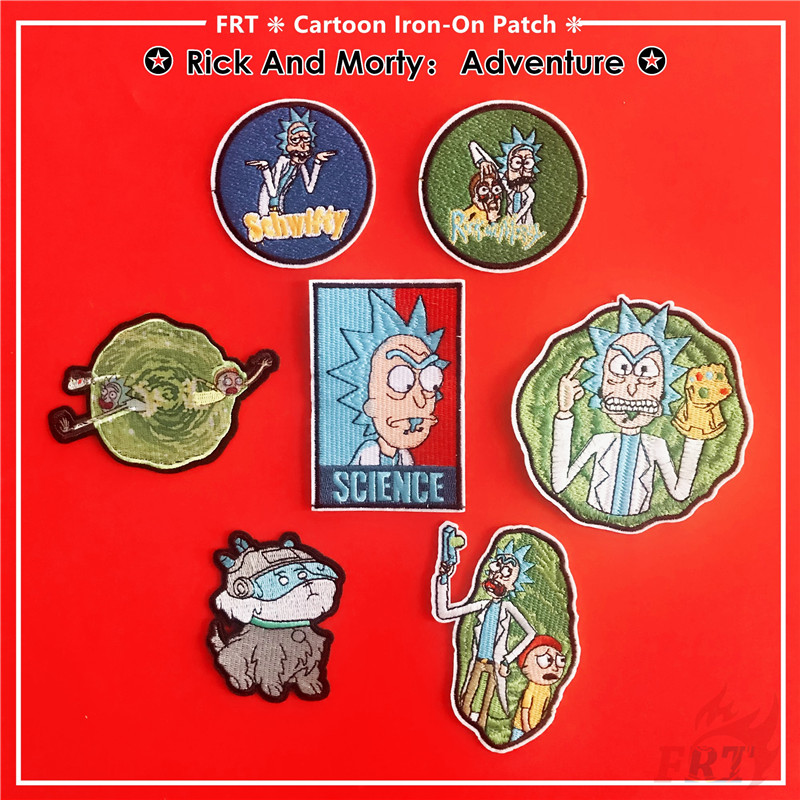 R Ick And M Orty : Adventure & แผ่นแพทช์ปักลายการ์ตูนสําหรับตกแต่งเสื้อผ้า 1 ชิ้น