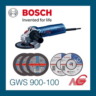 เครื่องเจียรไฟฟ้า 4” BOSCH GWS 900-100 Professional 06013960KA + ใบตัด ใบเจียร์