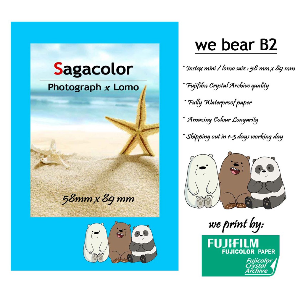 Lomo Print @ Saiz(10-100 ชิ้น)(Bears B2 Frame)