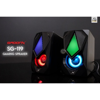 GADONX SG-119 GAMING SPEARK  ลำโพงตั้งโต๊ะ ใช้งานกับคอมฯ โน้ตบุค มือถือได้ เสียงดี ไฟสวย ประกัน1ปี