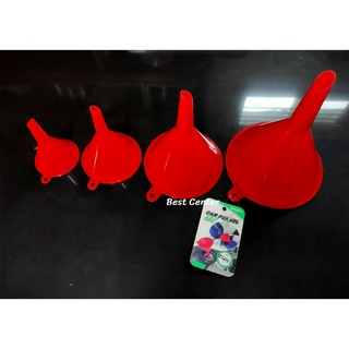 กรวย กรวยเติมน้ำมัน กรวยเติมน้ำมันพลาสติก (1 Set มี 4 ชิ้น) กรวยพลาสติก Car Funnel Set 4 in1 Oil Funnel D9003635