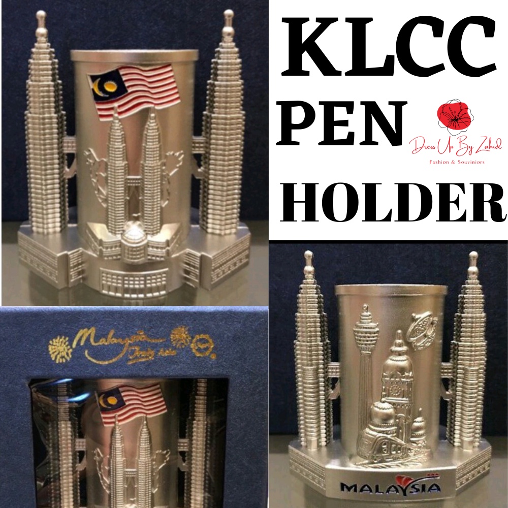 KLCC Petronas Twin Tower สังกะสีอัลลอยด์ผู้ถือปากกาตกแต่งของที่ระลึก