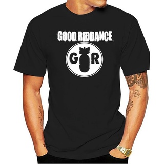 เสื้อยืด พิมพ์ลายโลโก้วงร็อค Good Riddance สีดํา สไตล์สตรีท สําหรับผู้ชาย