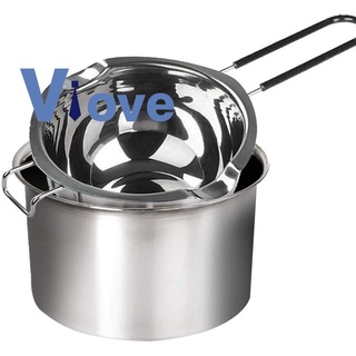 2-Pack Stainless Steel Double Boiler, Heat-Resistant Handle