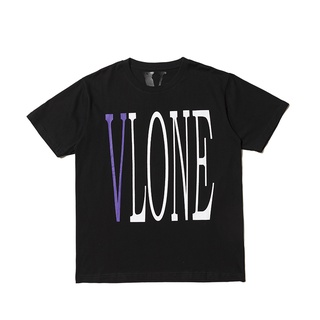 Vlone เสื้อยืดแขนสั้น ผ้าฝ้าย พิมพ์ลาย แฟชั่นสําหรับผู้ชาย และผู้หญิง