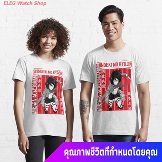 ผู้ใหญ่ Mikasa Ackerman S.N.K. Essential T-Shirt sale เสื้อยืดผ้าฝ้าย