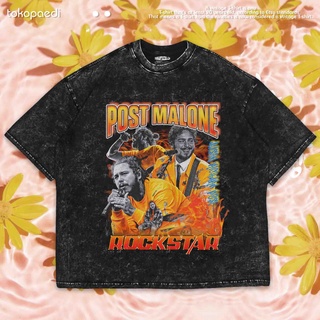 เสื้อยืดผ้าฝ้ายพิมพ์ลายขายดี เสื้อยืด พิมพ์ลาย Rockstar OVERSIZE WASHING POST MALONE สําหรับผู้ชาย | เสื้อยืด ขนาดใหญ่ |