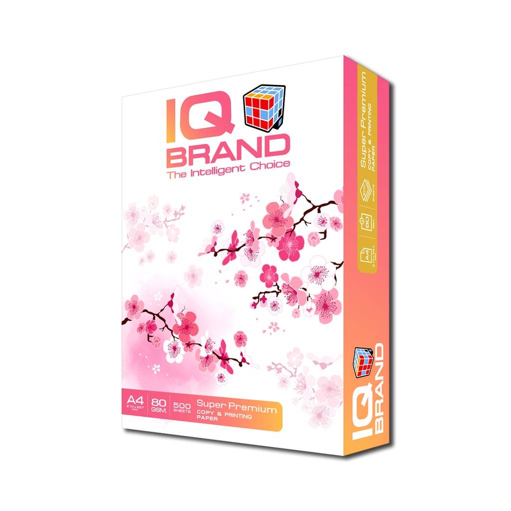 IQ Brand กระดาษถ่ายเอกสาร A4 80 แกรม IQ ชมพู Grade A (เกรดเทียบเท่า
