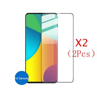 ฟิล์มกระจกนิรภัยกันรอยหน้าจอ 9H อุปกรณ์เสริม สําหรับ Samsung Galaxy A51 A71 S10 Note 10 lite 2 ชิ้น