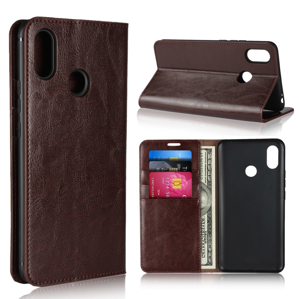 For Xiaomi Mi Max 3 Case 6.9 inch 100% Natural Genuine Leather Skin Phone Case On For Xiaomi Mi Max3 Flip Wallet Book Co