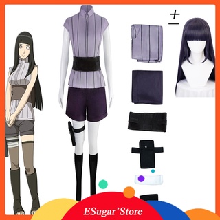 เครื่องแต่งกายคอสเพลย์ นารูโตะ Hinata Hyuga สําหรับผู้ใหญ่ และผู้หญิง