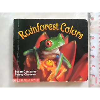หนังสือบอร์ดบุ๊ค ภาษาอังกฤษ มือสอง  Rainforest Colors ( ส่งของทุกวันจันทร์)