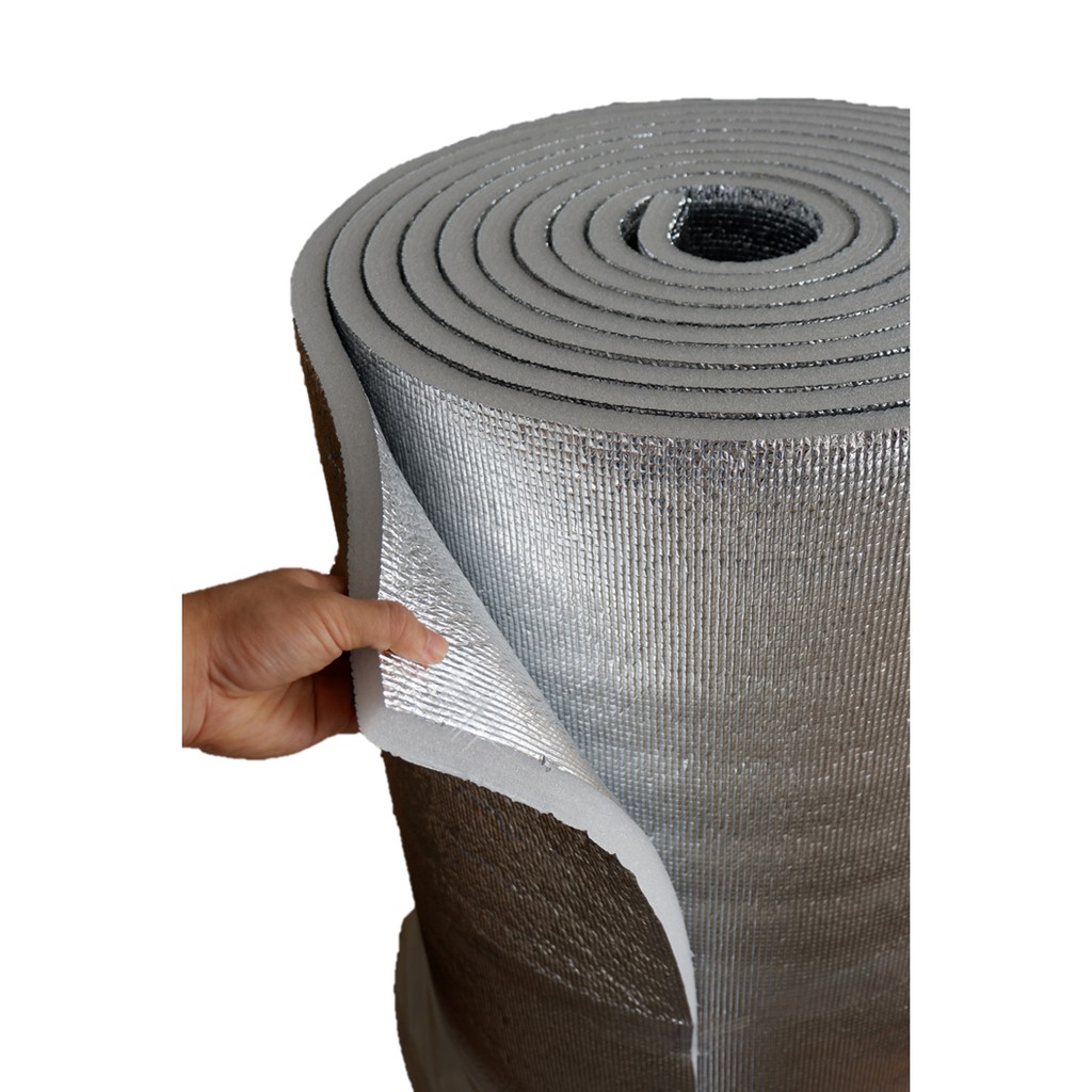 ฉนวนพีอีเคลือบฟอยล์2ด้าน หนา20mm ยาว5m Insulation Epe Foam 2 sides 20mm.90cm 5m.
