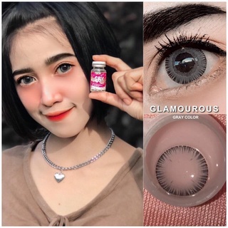 💋 สุดปัง มีค่าสายตา 💋 Wink Glamourous Gray Brown บิ๊กอาย สุดปัง คอนแทคเลนส์ รายเดือน มีอย แถมตลับฟรี เลนส์นิ่ม สวยปังมาก