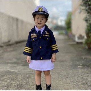 ชุดนักเรียนนายร้อย หญิง  size 3-6 ขวบ พร้อมส่ง