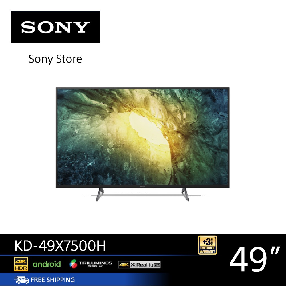 49 นิ้ว 4K UHD ANDROID TV (2020) SONY รุ่น KD-49X7500H