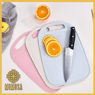 MIMOSA เขียง เขียงฟางข้าวสาลี เขียงอเนกประสงค์ จัดเก็บสะดวก มีรูสำหรับแขวน kitchen cutting board