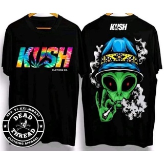 เสื้อยืดสีขาวผู้หญิง - เสื้อยืดสําหรับผู้ชายพิมพ์ขนาด KUSH ออกแบบด้านหน้าสี 1