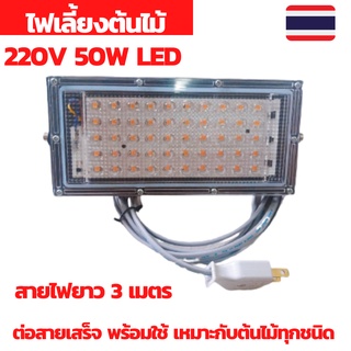 ไฟเลี้ยงต้นไม้ ไฟปลูกต้นไม้ led 50วัตต์ ไฟปลูก led grow ไฟปลูกพืชในร่ม หลอดไฟเลี้ยงต้นไม้ พร้อมสายไฟ 3 เมตร