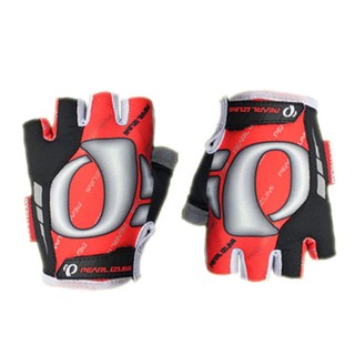 Morning  Pearl iZUMi ถุงมือปั่นจักรยานแบบเจลตรงฝ่ามือ (Red)