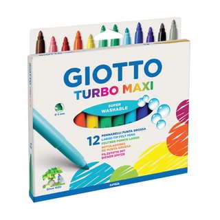 ปากกาเมจิกแท่งใหญ่  12 สี GIOTTO - Turbo Maxi Markers