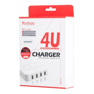 Yoobao YB-701 ปลั๊กไฟ4xUSB Rapid Universal Charger