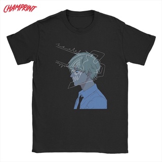 เสื้อยืดโอเวอร์ไซส์เสื้อยืดคอกลม แขนสั้น พิมพ์ลายการ์ตูนอนิเมะ Chainsaw Man Denji เหมาะกับของขวัญวันเกิด สําหรับผู้ชาย แ