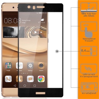 Huawei P9 Plus กระจกนิรภัย แบบเต็มจอ P 9 ฟิล์มกันรอยหน้าจอ 9H