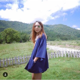 🎎  NAVY HIGHWAVE KIMONO เสื้อคลุมกิโมโน