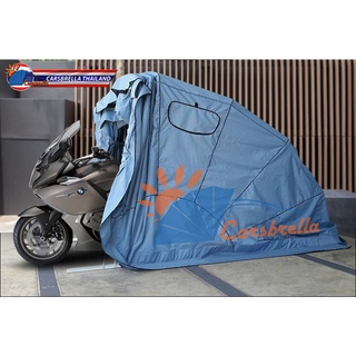 เต็นท์จอดรถพับเก็บได้ CARSBRELLA รุ่น BIKE สำหรับรถมอเตอร์ไซค์ขนาดกลาง-ใหญ่  วัสดุทำจาก ผ้า ,UV หนา 0.5 mm ปกป้องฝน,น้ำ