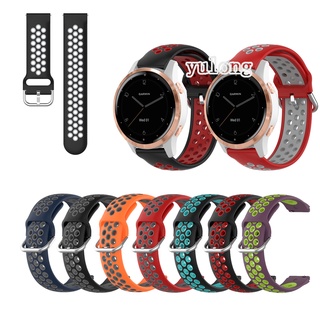 สายนาฬิกาซิลิโคนอ่อน 18 มม. สายสำหรับ Garmin Vivomove 3s Vivoactive 4s Active S