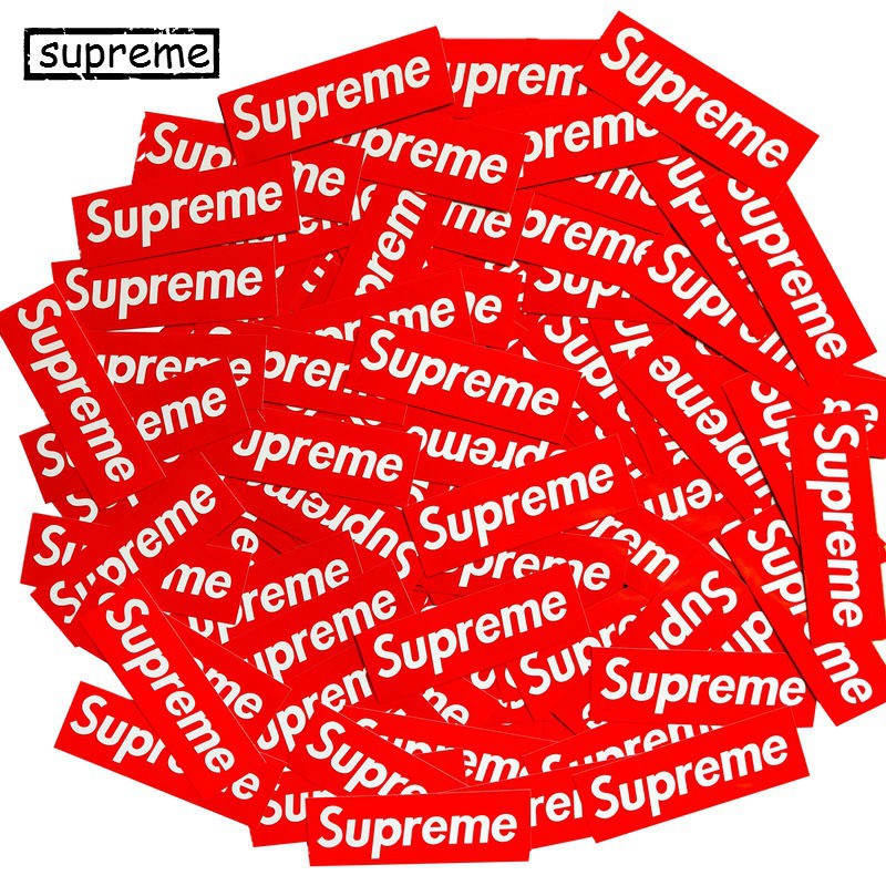 ชิ้นละ 2บาท!!!Sup Supreme sticker สติกเกอร์กันน้ำรูปแบบที่แตกต่างกัน 1ชิ้น