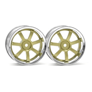 HPI 3319 RAYS GRAM LIGHTS 57S-PRO 26mm WHEELS CHROME/GOLD (3mm OFFSET)