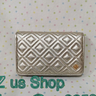 TORY BURCH FLEMING​ METALLIC SLIM MEDIUM WALLET.