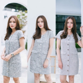 TM047 Mini Tweed Dress