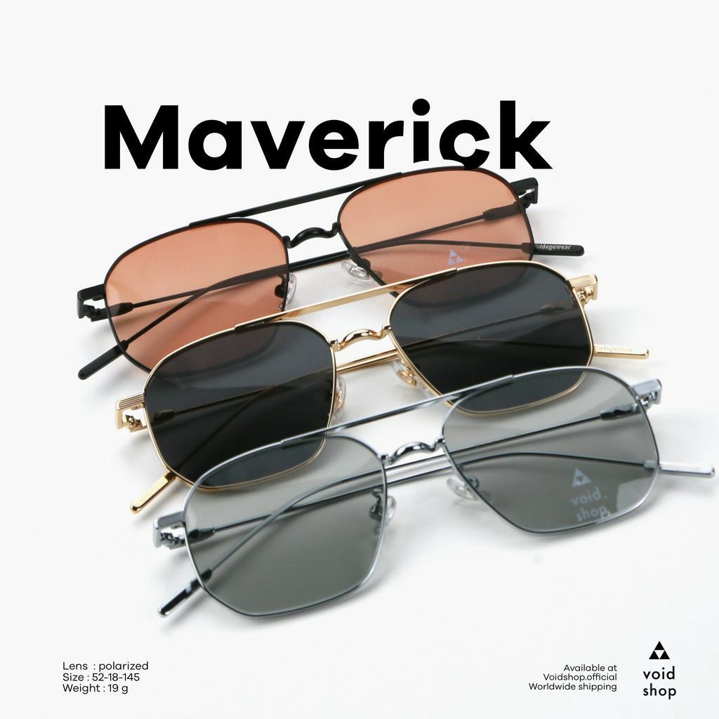 12.12 MAVERICK แว่นกรอบลวด Aviator ทรง CAT EYE เลนส์ Polarized | UV400 กันแดดได้จริง จาก VOIDEYEWEAR