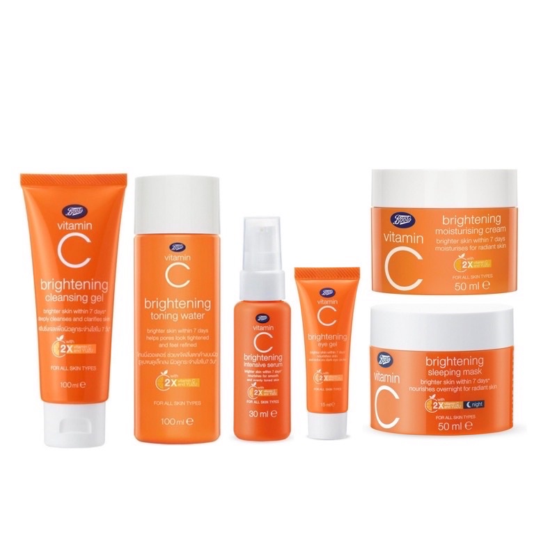 สูตรใหม่ครบเซต 6 ชิ้น Boots TONER, SERUM, CLEANSING GEL, DAY & NIGHT CREAM &eye gel