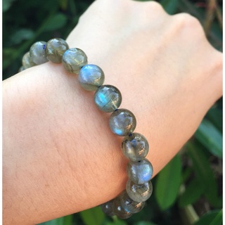 กำไลหินนำโชคลาบราโดไรท์ (Labradorite) ขนาด 8.5 มิล