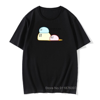 คอตต้อนคอกลมลดกระหน่ํา เสื้อยืดลําลอง แขนสั้น คอกลม พิมพ์ลายการ์ตูนอนิเมะ CLANNAD Dango Daikazoku สไตล์ญี่ปุ่นย้อนยุค GB