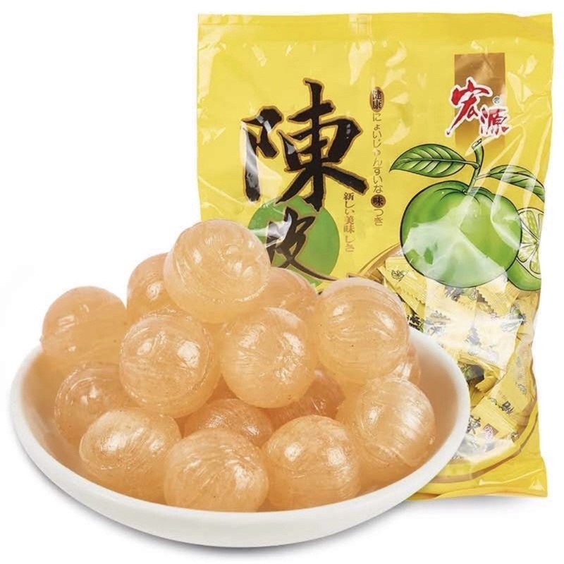 พร้อมส่ง ลูกอม เปลือกส้มเขียวหวาน ลูกอมบ๊วย ถุง 80 กรัม