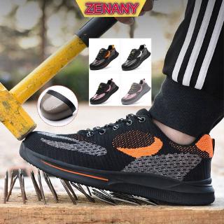 รองเท้าเซฟตี้ anti-smashing anti-piercing safety shoes with steel toe breathable and light