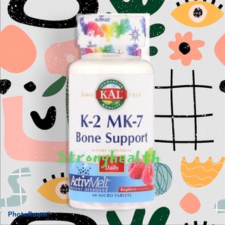 KAL, K-2 MK-7, Bone Support, Raspberry, 60 Micro Tablets