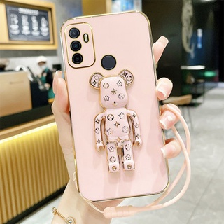 Oppo A53 2020 / A9 2020 / A5 2020 แฟชั่น หมีน่ารัก ตัวยึด เคสโทรศัพท์ กันกระแทก