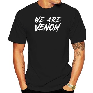 เสื้อยืดผ้าฝ้าย เสื้อยืด ผ้าฝ้าย 100% พิมพ์ลายกราฟฟิค we are venom สีดํา สําหรับผู้ชาย 2022